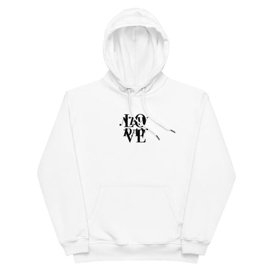 Hochwertiger Öko Kapuzenpullover LOVE NEW DAY